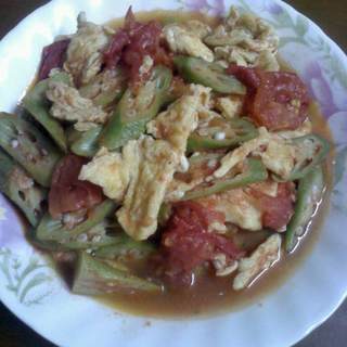 秋葵西红柿炒鸡蛋