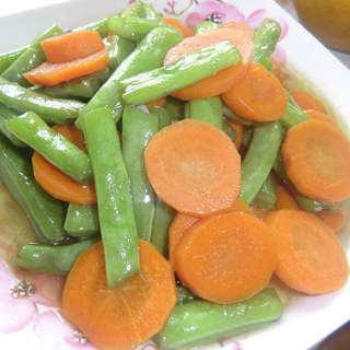 清炒刀豆胡萝卜