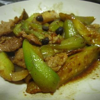 豉香肉片炒丝瓜