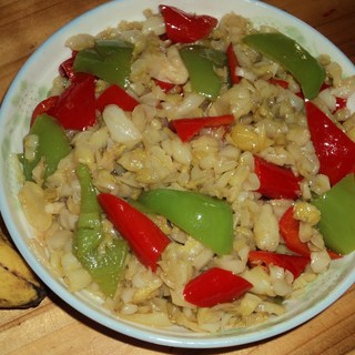 青红椒炒黄瓜皮