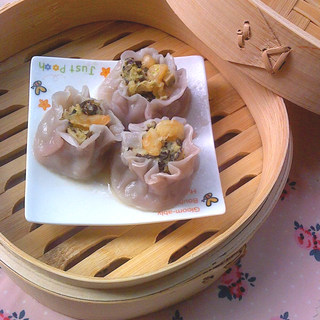 紫玉玲珑虾仁烧卖