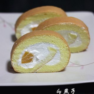 黄桃蛋糕卷