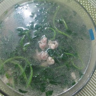 粉肠瘦肉西洋菜汤