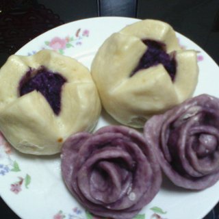 奶香紫薯开口笑