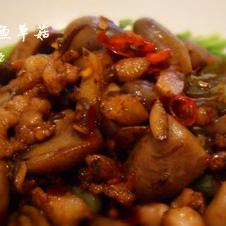 辣炒章鱼草菇