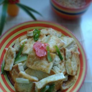 小葱煎豆腐