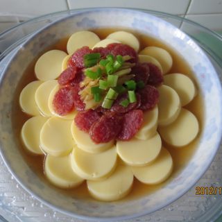 豆腐蒸香肠