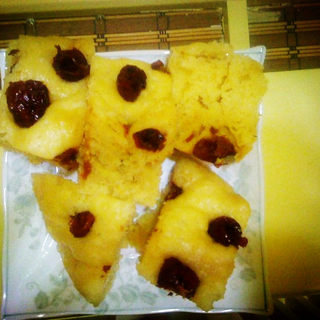 椰香玉米红枣发糕