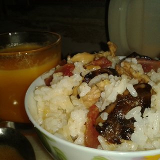 冬菇腊肠饭