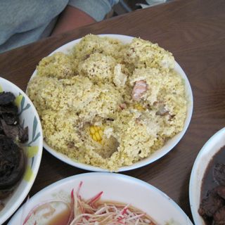 小米玉米蒸排骨