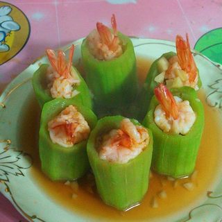 丝瓜鲜虾盅