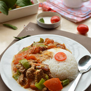 番茄牛肉滑蛋飯