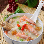 北极虾干贝排骨粥