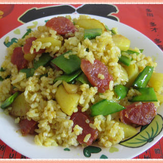 腊味咖喱炒饭