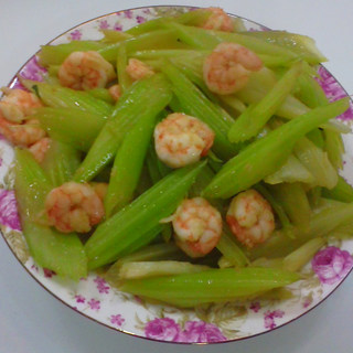西芹炒虾仁