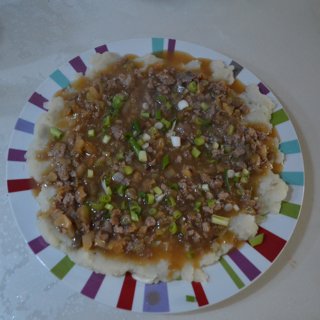 榨菜肉丝土豆泥