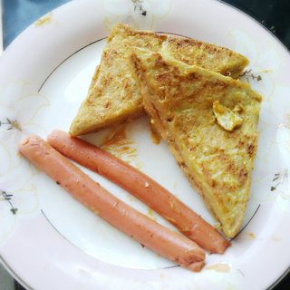 花生酱西多士火腿肠