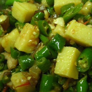 番茄辣椒炒米豆腐