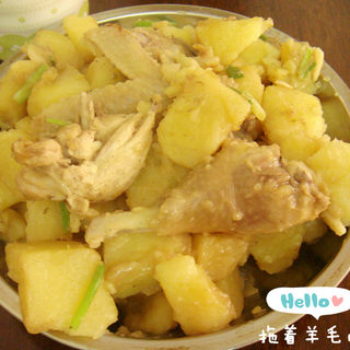 土豆炖鸡肉