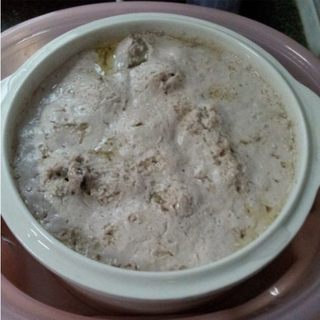 椰肉椰汁炖乳鸽