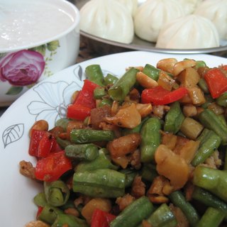 肉松豆角炒菜脯