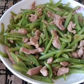 刀豆炒肉丝
