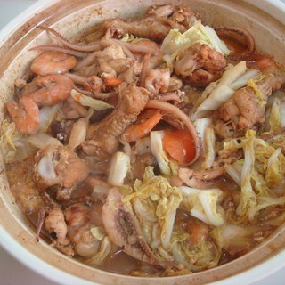 大白菜海鲜煲