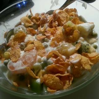 玉米片水果沙拉