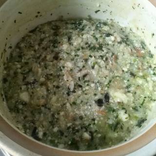 菠菜豆腐肉末粥