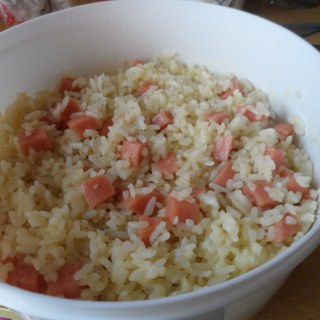 火腿蛋拌饭