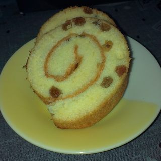 奶香提子戚风蛋糕卷