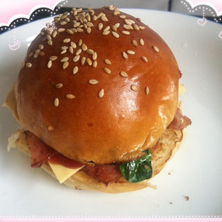 自制早餐汉堡包