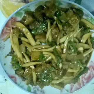 杏鲍菇辣烧牛蹄筋