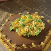 玫瑰花摩卡慕斯蛋糕