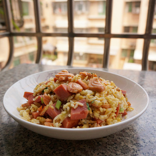 三文鱼火腿炒饭