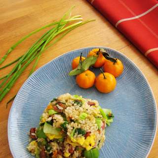 凤凰球青菜炒饭