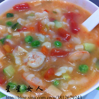 西红柿虾仁疙瘩汤