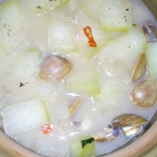 冬瓜花蛤汤