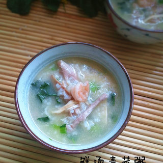 鲜汤青菜粥