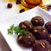 红糖果仁巧克力饼